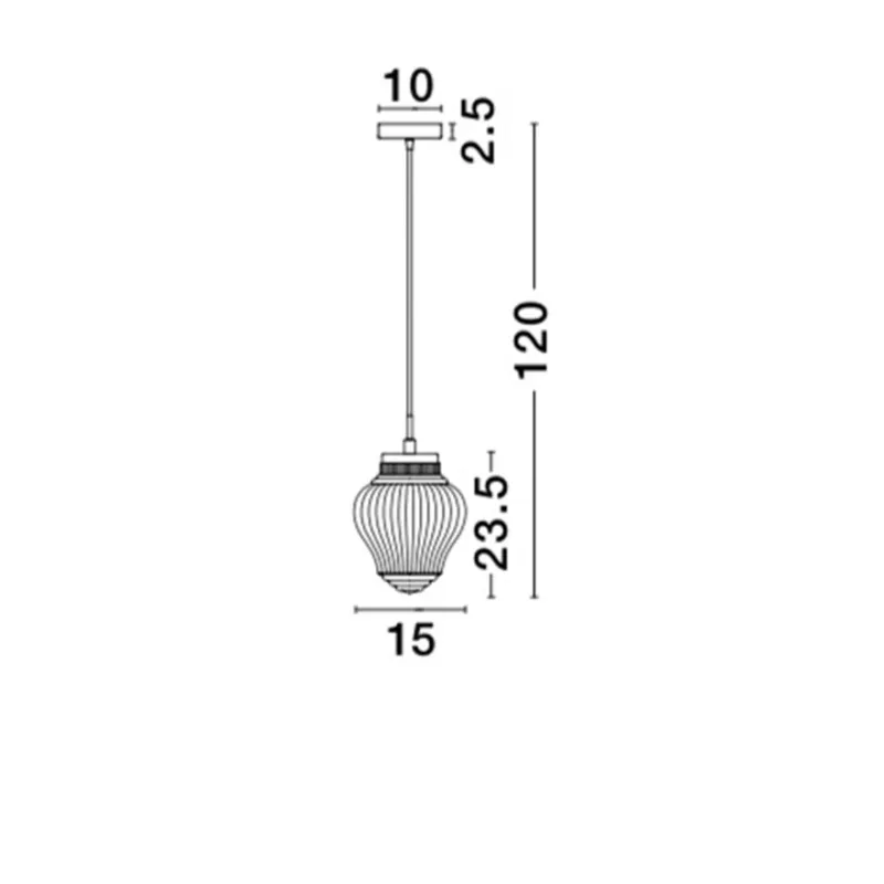 Pendul NORD Nova Luce Modern, E14, 838180, Grecia