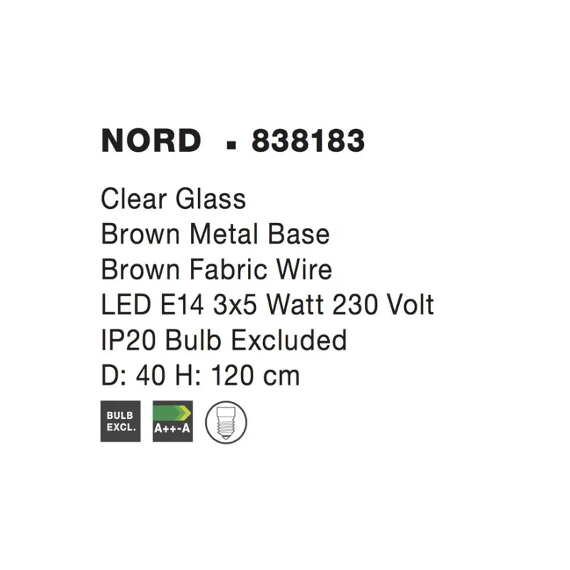 Suspensie NORD Nova Luce Modern, E14, 838183, Grecia