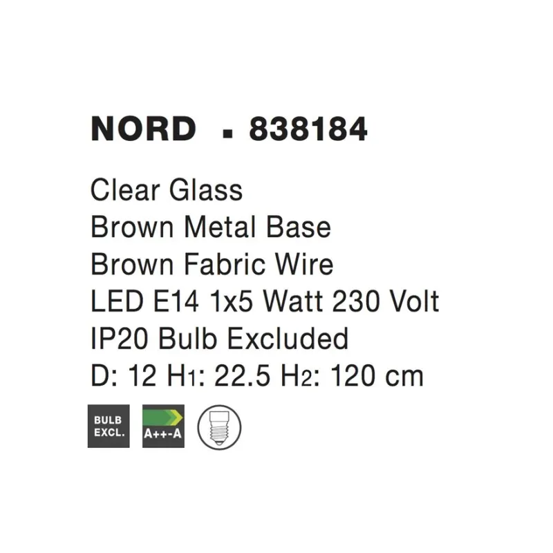 Pendul NORD Nova Luce Modern, E14, 838184, Grecia