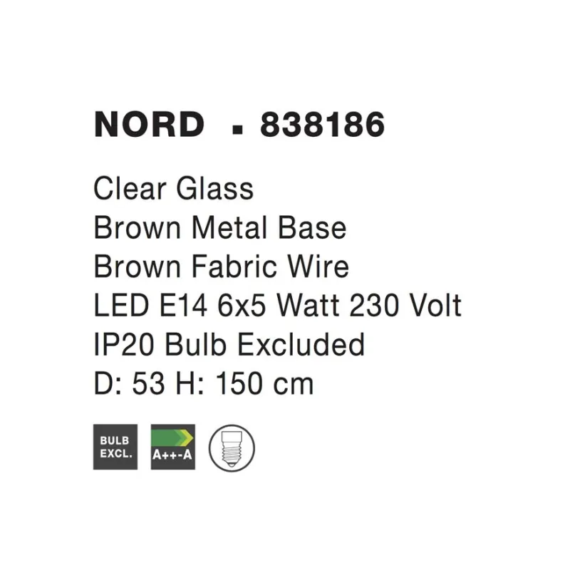 Suspensie NORD Nova Luce Modern, E14, 838186, Grecia