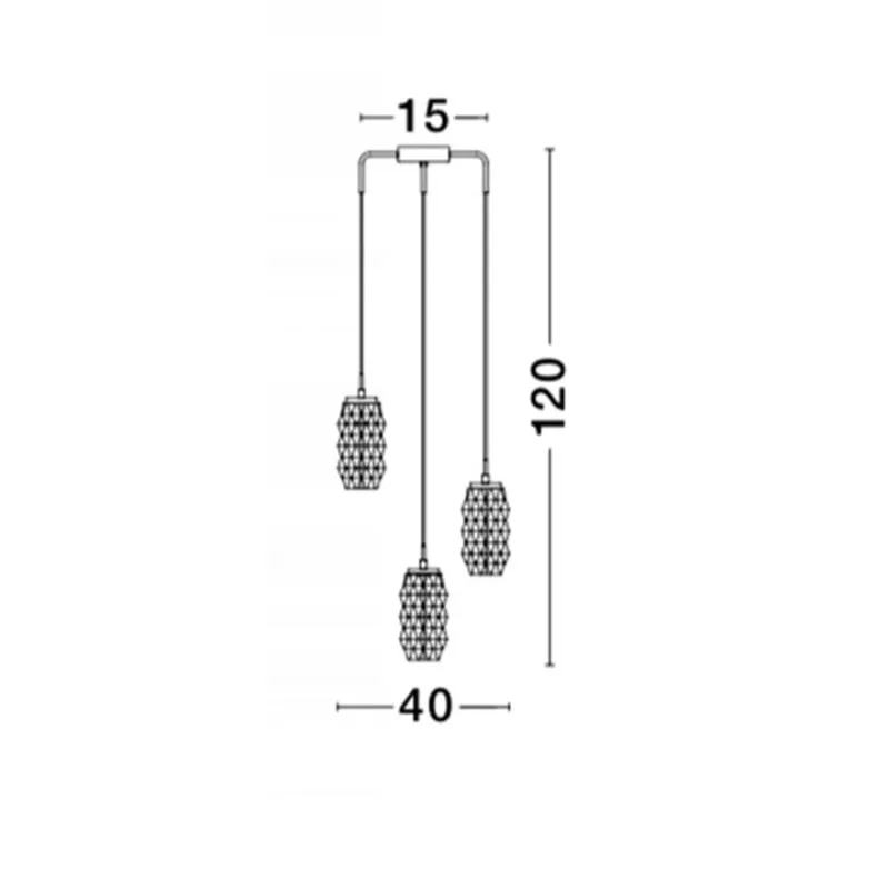 Suspensie LAVAL Nova Luce Elegant, E14, 838191, Grecia
