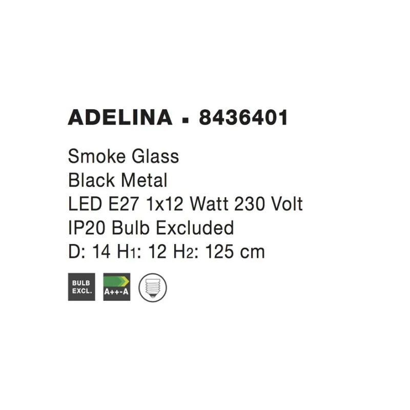 Pendul ADELINA Nova Luce Modern, E27, 8436401, Grecia