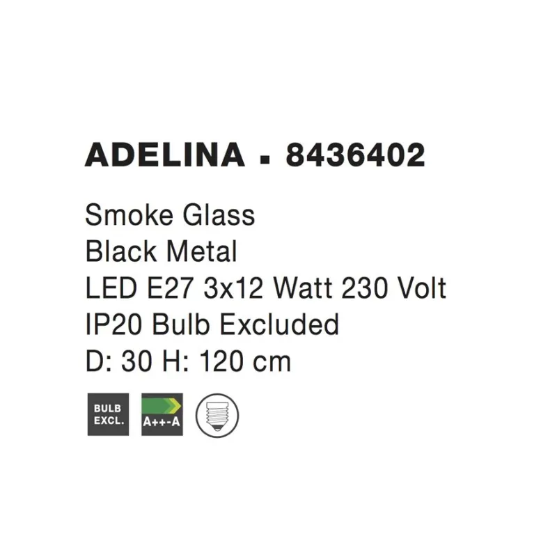 Suspensie ADELINA Nova Luce Modern, E27, 8436402, Grecia