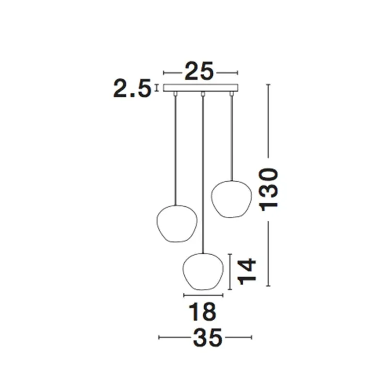 Pendul CEDRO Nova Luce Modern, E27, 8436404, Grecia