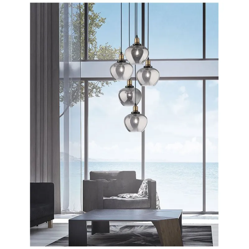 Pendul CEDRO Nova Luce Modern, E27, 8436406, Grecia