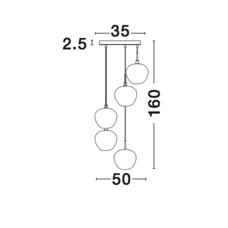 Pendul CEDRO Nova Luce Modern, E27, 8436406, Grecia