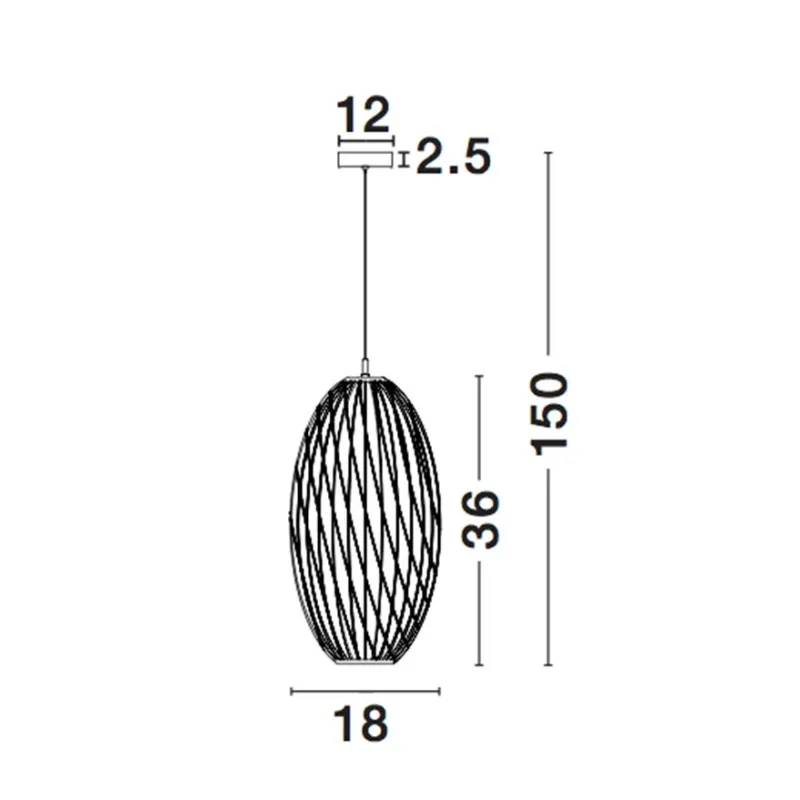 Pendul ERIBERTO Nova Luce Modern, E27, 8436419, Grecia