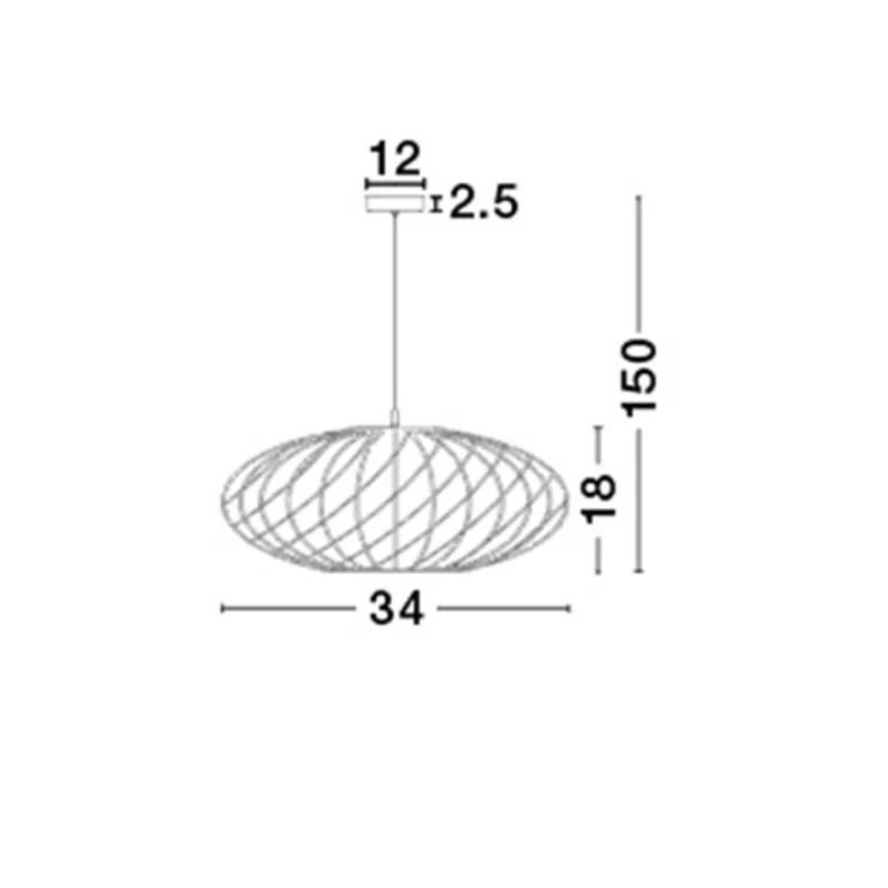 Pendul ERIBERTO Nova Luce Modern, E27, 8436420, Grecia