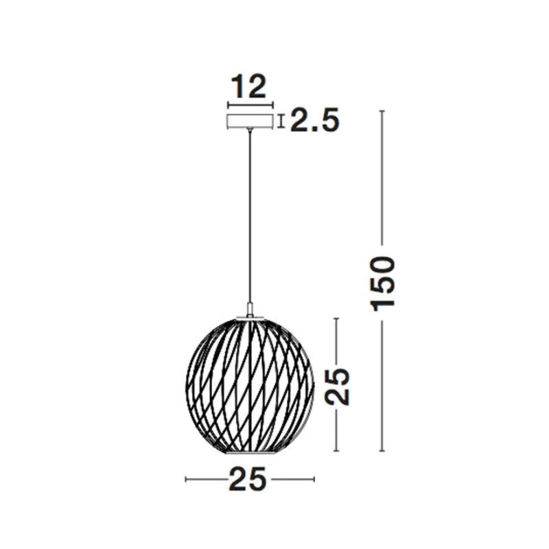 Pendul ERIBERTO Nova Luce Modern, E27, 8436421, Grecia
