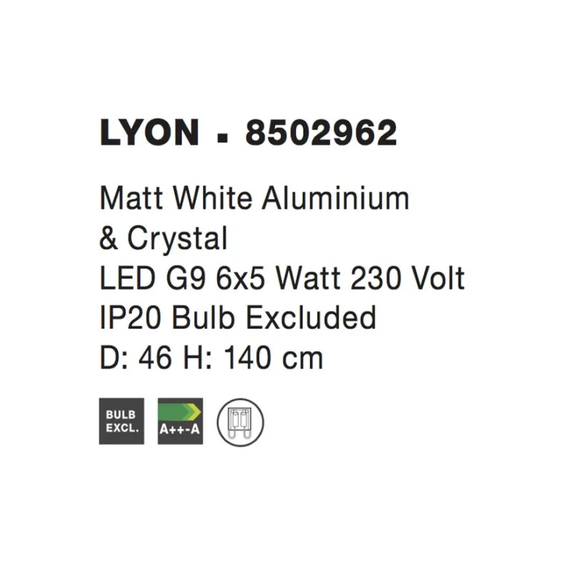 Suspensie LYON Nova Luce Elegant, G9, 8502962, Grecia