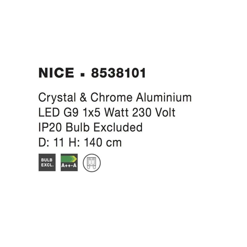 Pendul NICE Nova Luce Elegant, G9, 8538101, Grecia