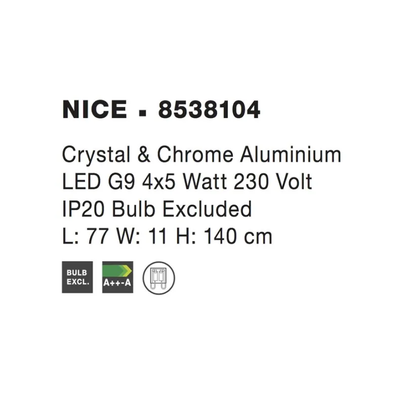 Suspensie NICE Nova Luce Elegant, G9, 8538104, Grecia