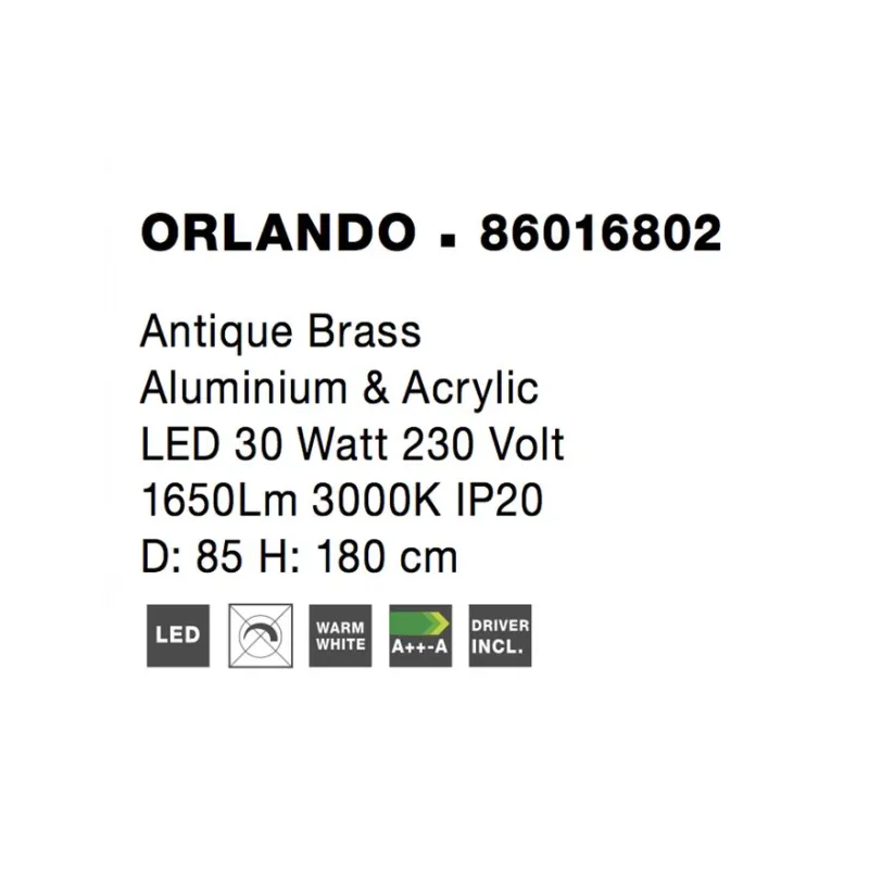 Suspensie ORLANDO Nova Luce Modern, Led, 86016802, Grecia