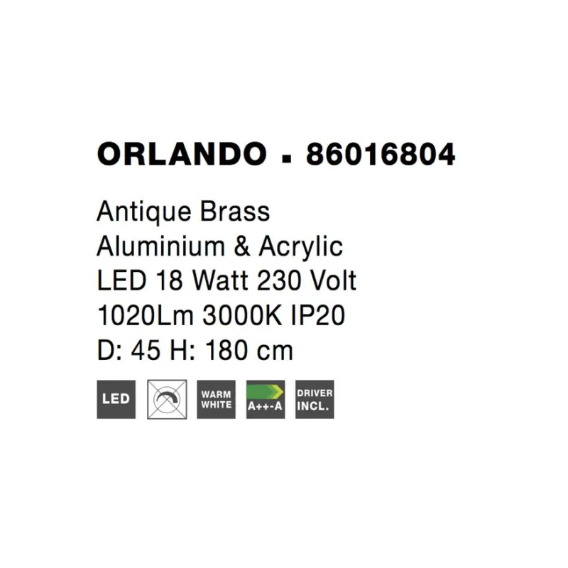 Suspensie ORLANDO Nova Luce Modern, Led, 86016804, Grecia
