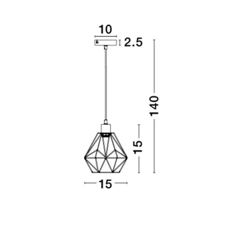 Pendul ISABELLA Nova Luce Modern, E27, 8801501, Grecia