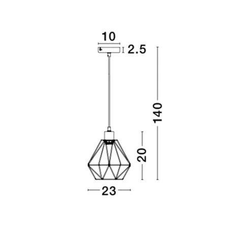 Pendul ISABELLA Nova Luce Modern, E27, 8801802, Grecia