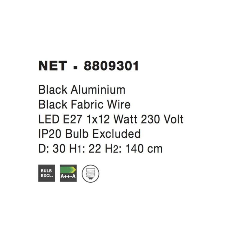 Pendul NET Nova Luce Modern, E27, 8809301, Grecia