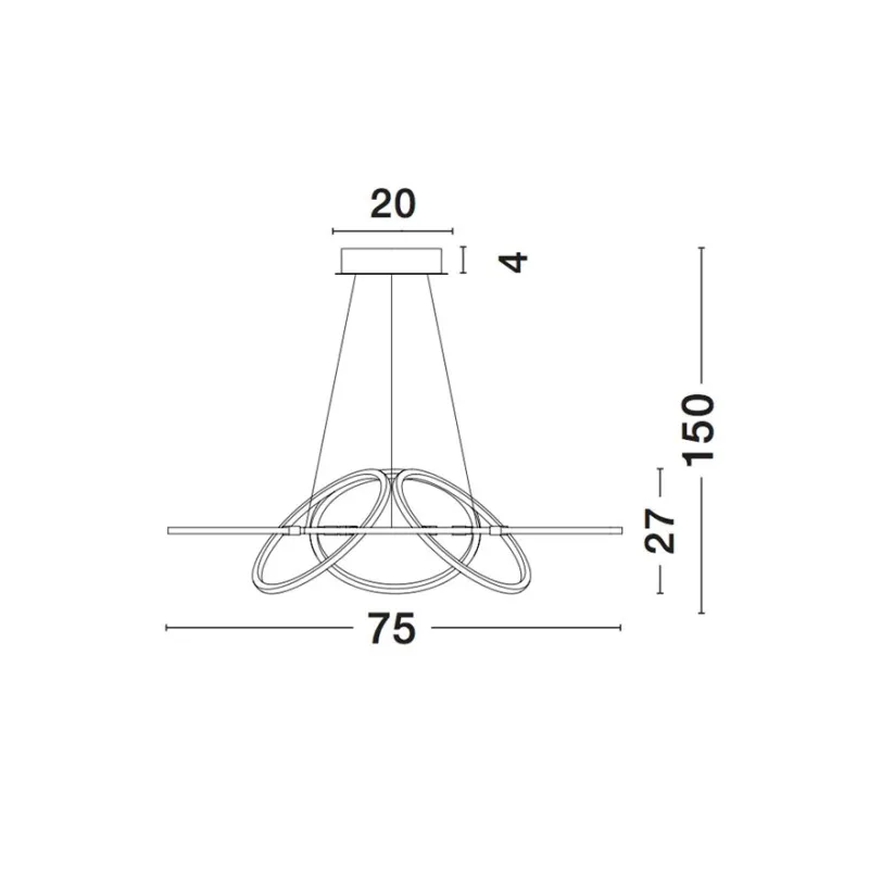 Suspensie DANTE Nova Luce Modern, Led, 9008012, Grecia