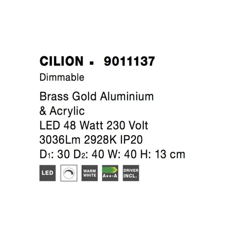 Plafoniera CILION Nova Luce Modern, 9011137, Grecia