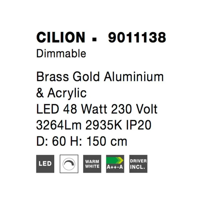 Suspensie CILION Nova Luce Modern, Led, 9011138, Grecia
