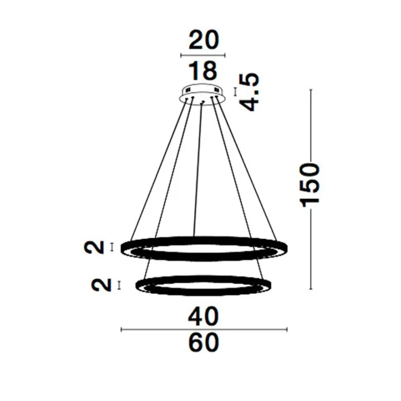 Suspensie CILION Nova Luce Modern, Led, 9011139, Grecia