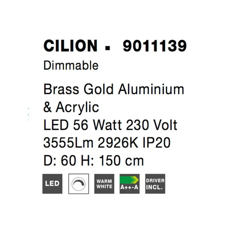 Suspensie CILION Nova Luce Modern, Led, 9011139, Grecia
