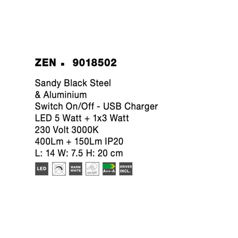 Aplica Tehnica ZEN Nova Luce Modern, Led, 9018502, Grecia