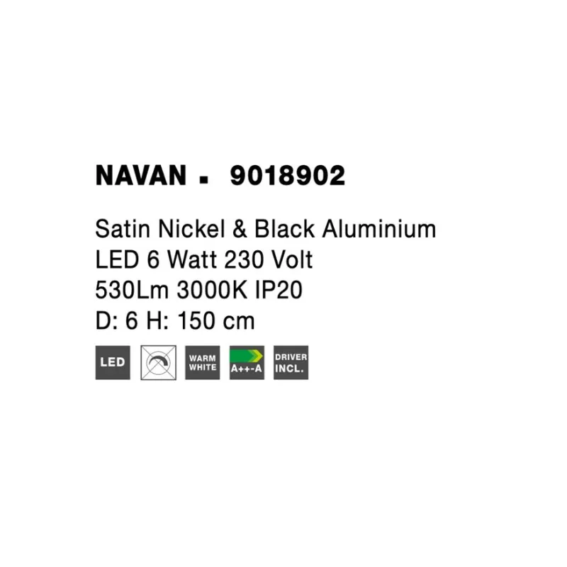 Pendul NAVAN Nova Luce Modern, Led, 9018902, Grecia