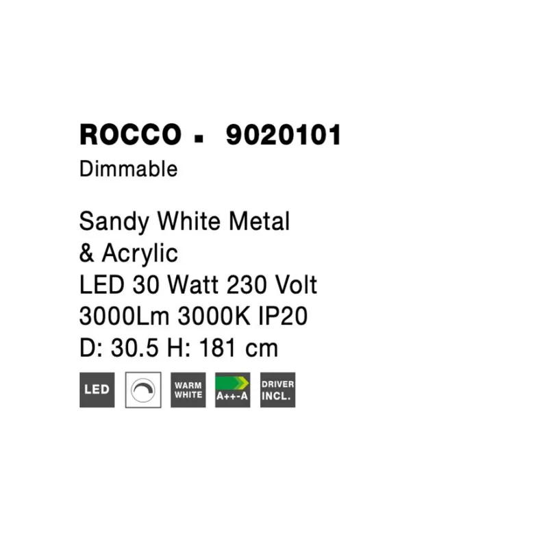 Lampadar Tehnic ROCCO Nova Luce Modern, Led, 9020101, Grecia