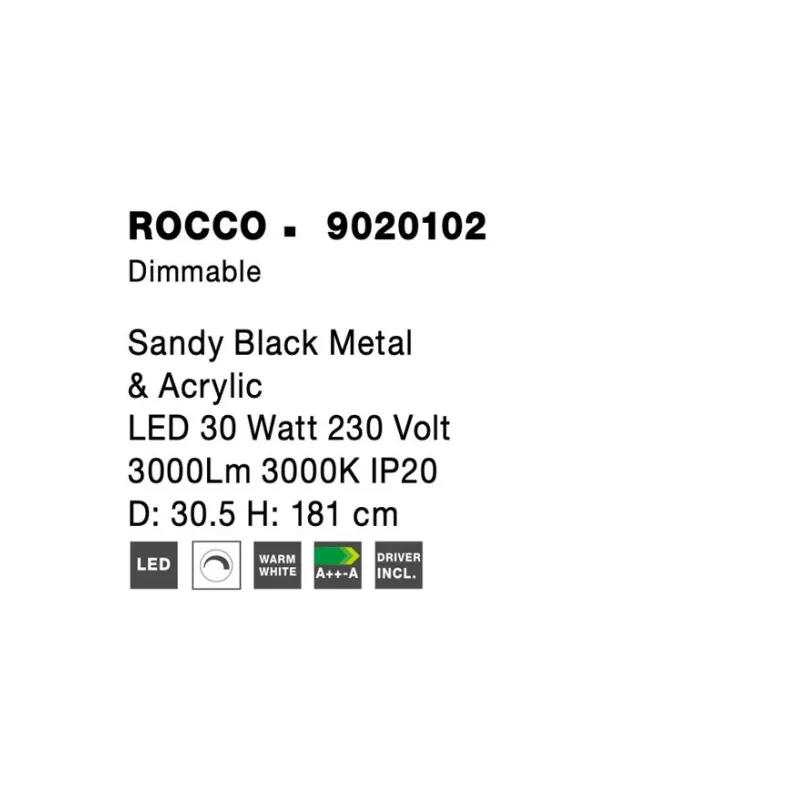 Lampadar Tehnic ROCCO Nova Luce Modern, Led, 9020102, Grecia