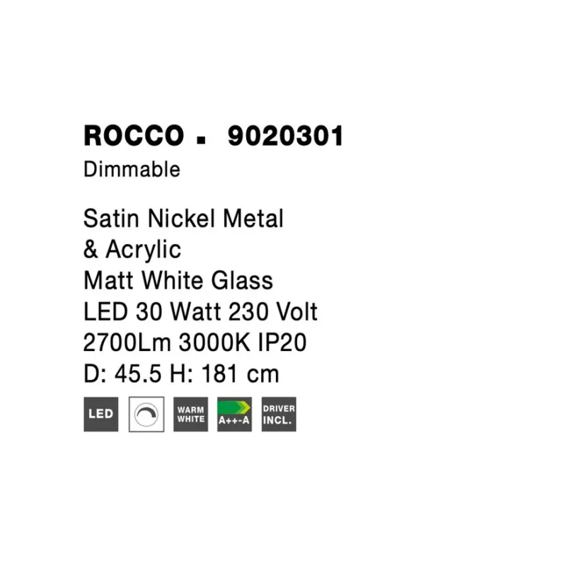 Lampadar Tehnic ROCCO Nova Luce Modern, Led, 9020301, Grecia