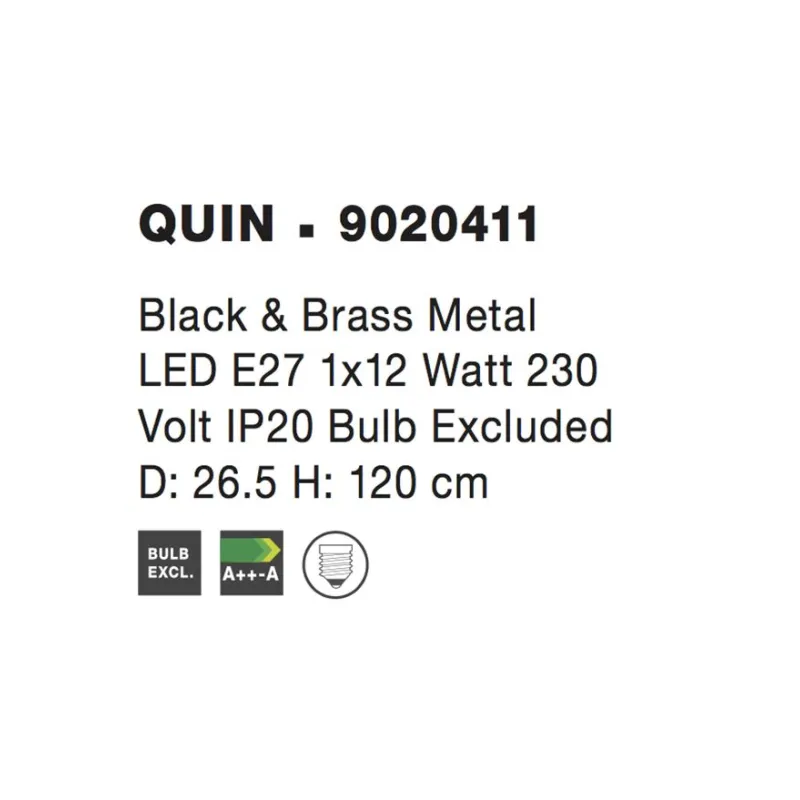 Pendul QUIN Nova Luce Modern, E27, 9020411, Grecia