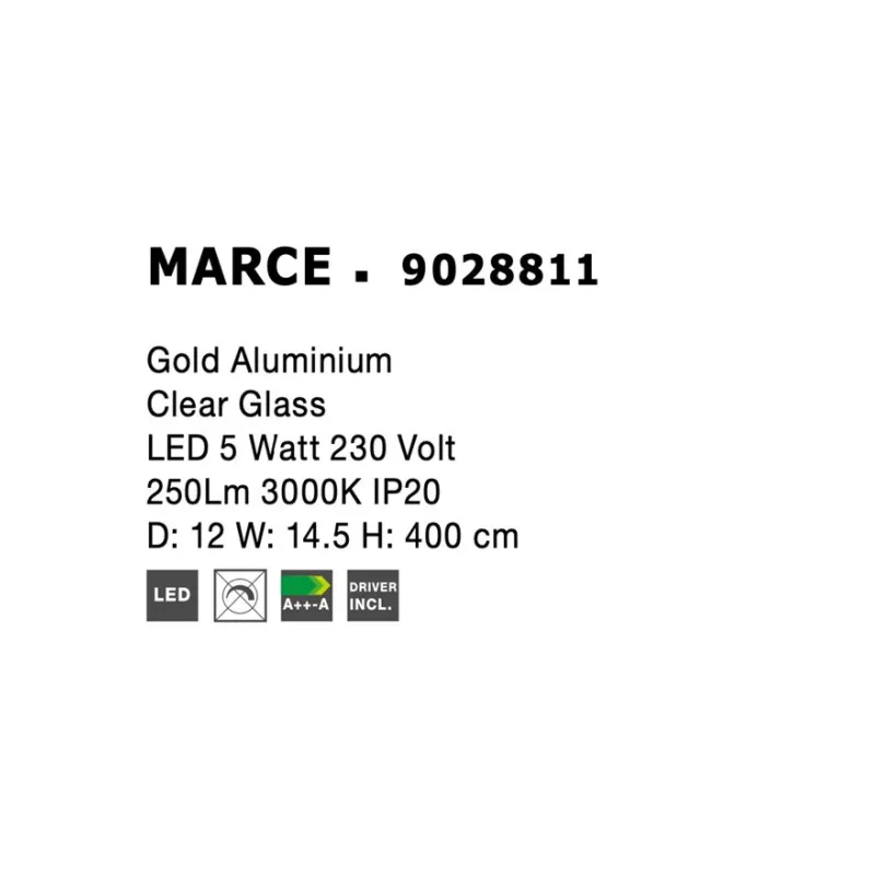 Suspensie MARCE Nova Luce Modern, Led, 9028811, Grecia