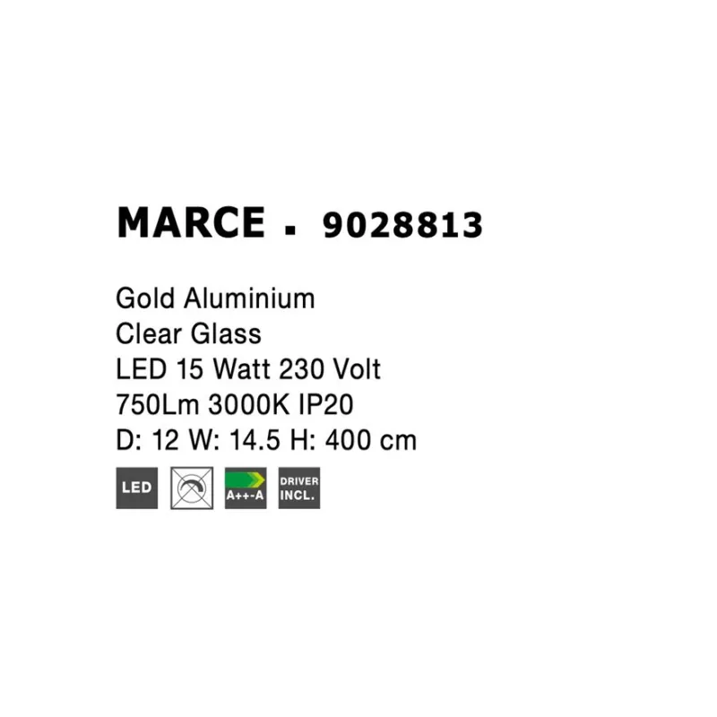 Suspensie MARCE Nova Luce Modern, Led, 9028813, Grecia
