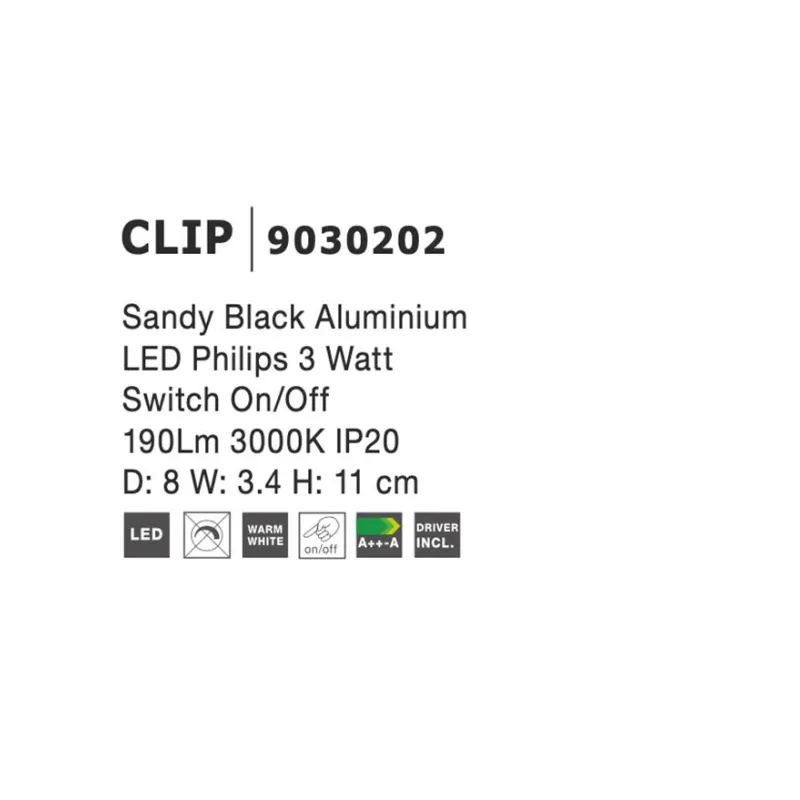 Aplica Tehnica CLIP Nova Luce Modern, Led, 9030202, Grecia