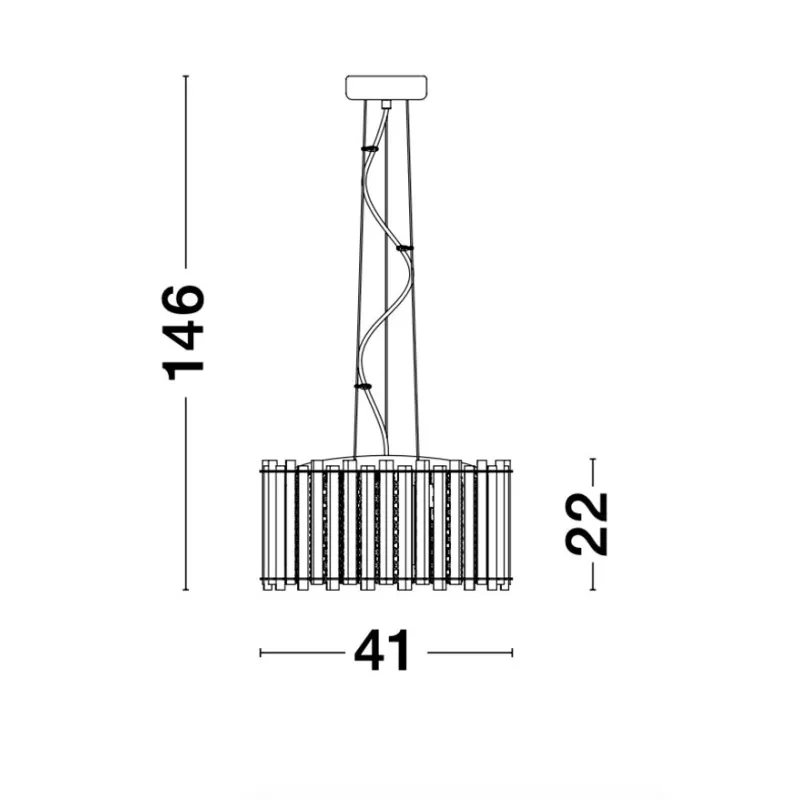 Suspensie ELEMENT Nova Luce Modern, G9, 9046505, Grecia