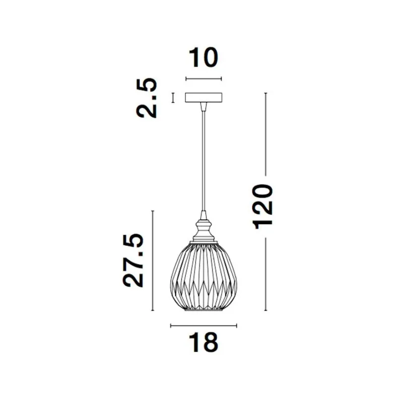 Pendul ZARLEY Nova Luce Modern, E27, 9066102, Grecia