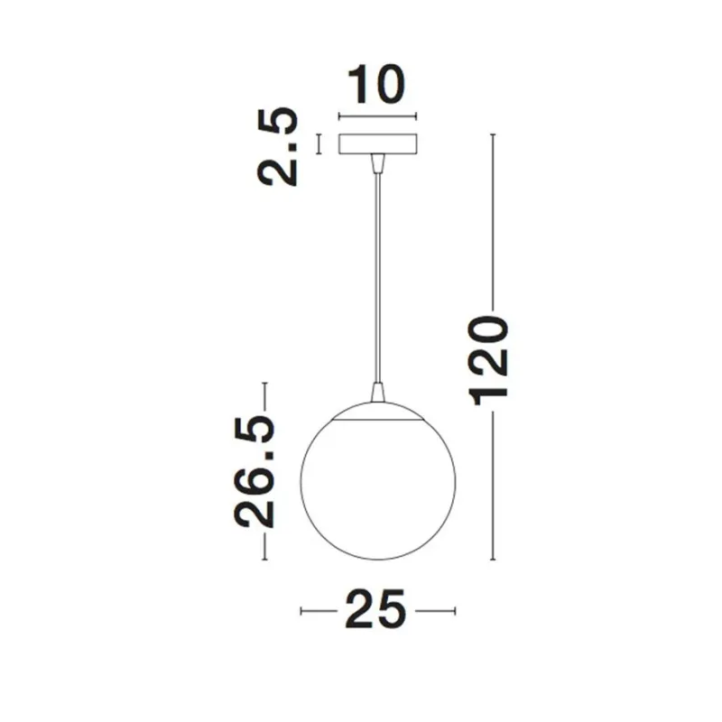 Pendul NAZIO Nova Luce Modern, E27, 9080252, Grecia