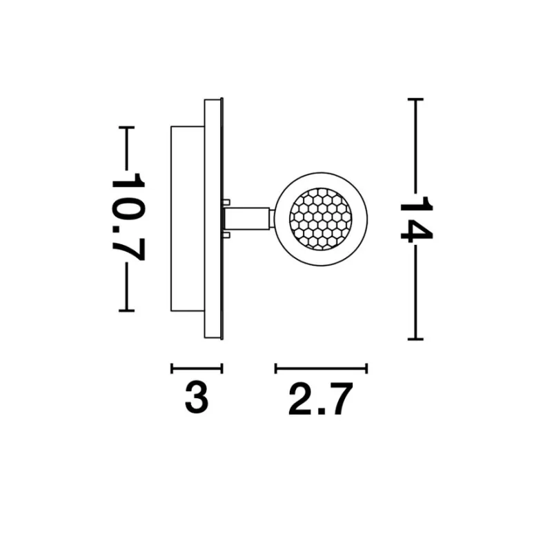 Aplica Tehnica PENOR Nova Luce Modern, Led, 9081221, Grecia