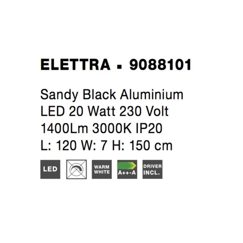 Suspensie ELETTRA Nova Luce Modern, Led, 9088101, Grecia