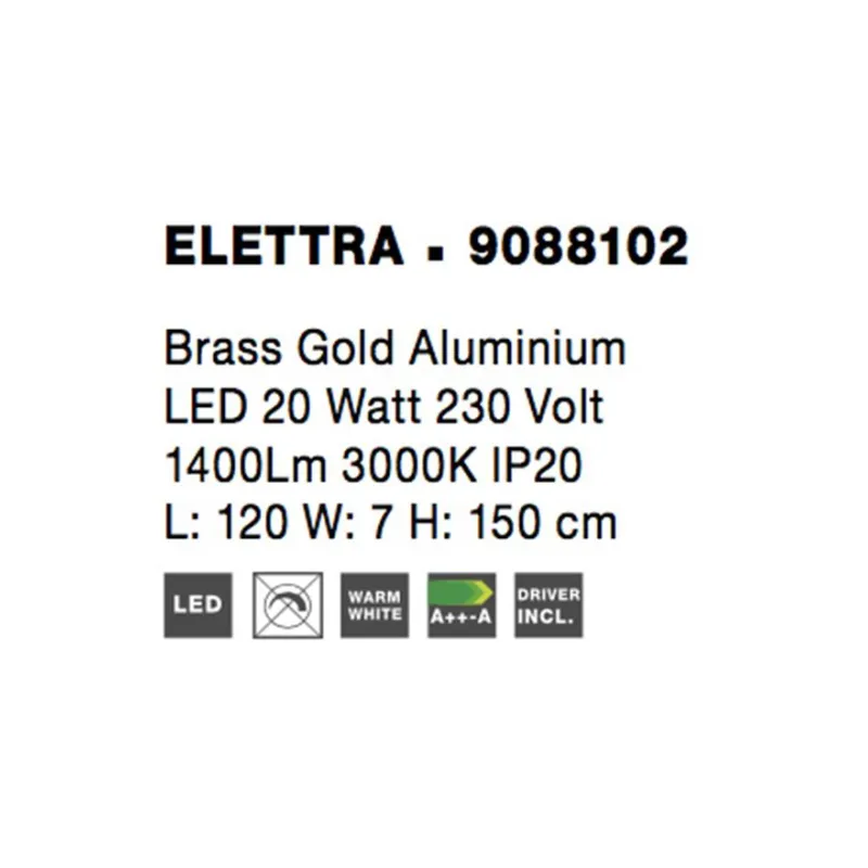 Suspensie ELETTRA Nova Luce Modern, Led, 9088102, Grecia