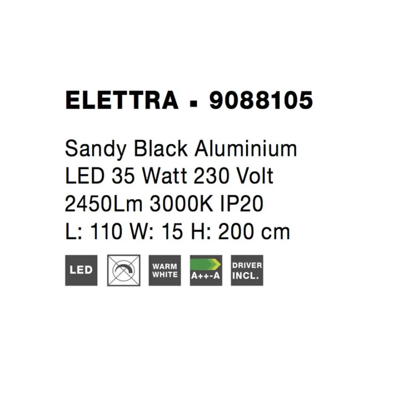 Suspensie ELETTRA Nova Luce Modern, Led, 9088105, Grecia