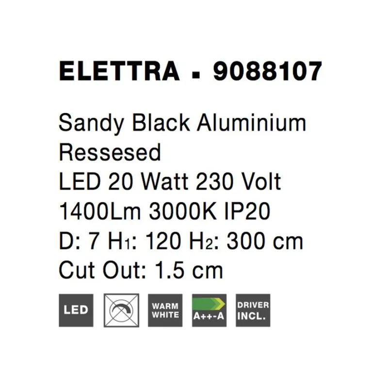 Pendul ELETTRA Nova Luce Modern, Led, 9088107, Grecia