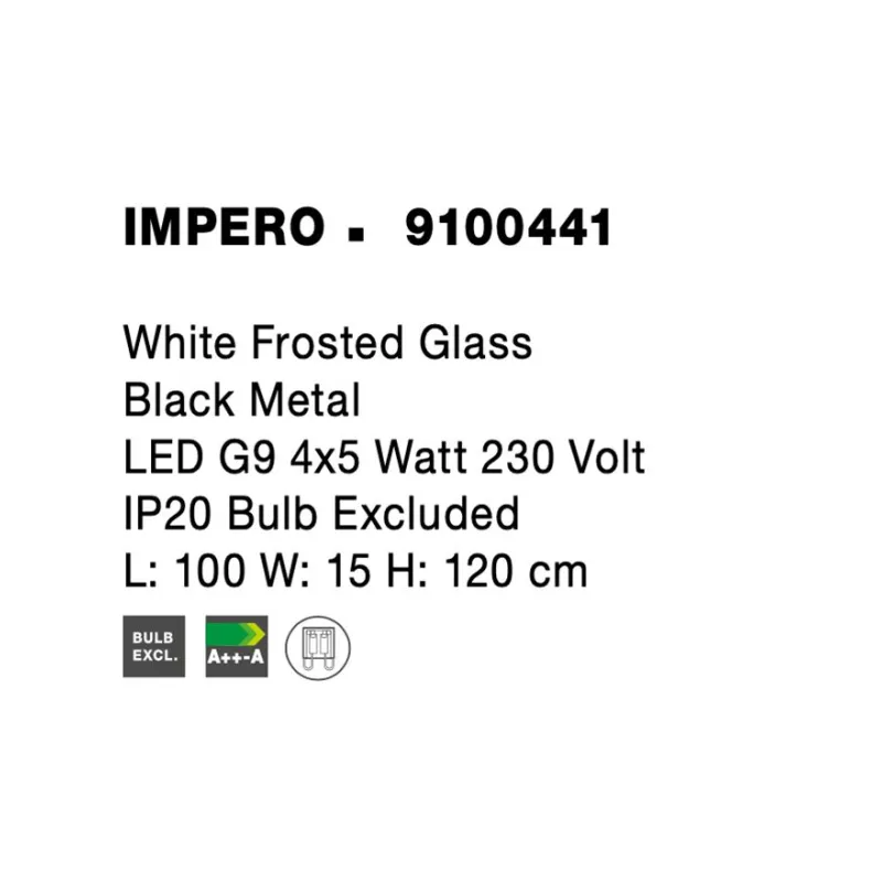 Suspensie IMPERO Nova Luce Modern, G9, 9100441, Grecia