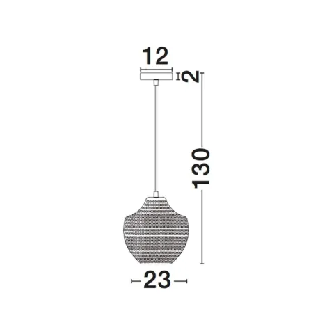 Pendul CLARO Nova Luce Modern, E27, 9103533, Grecia