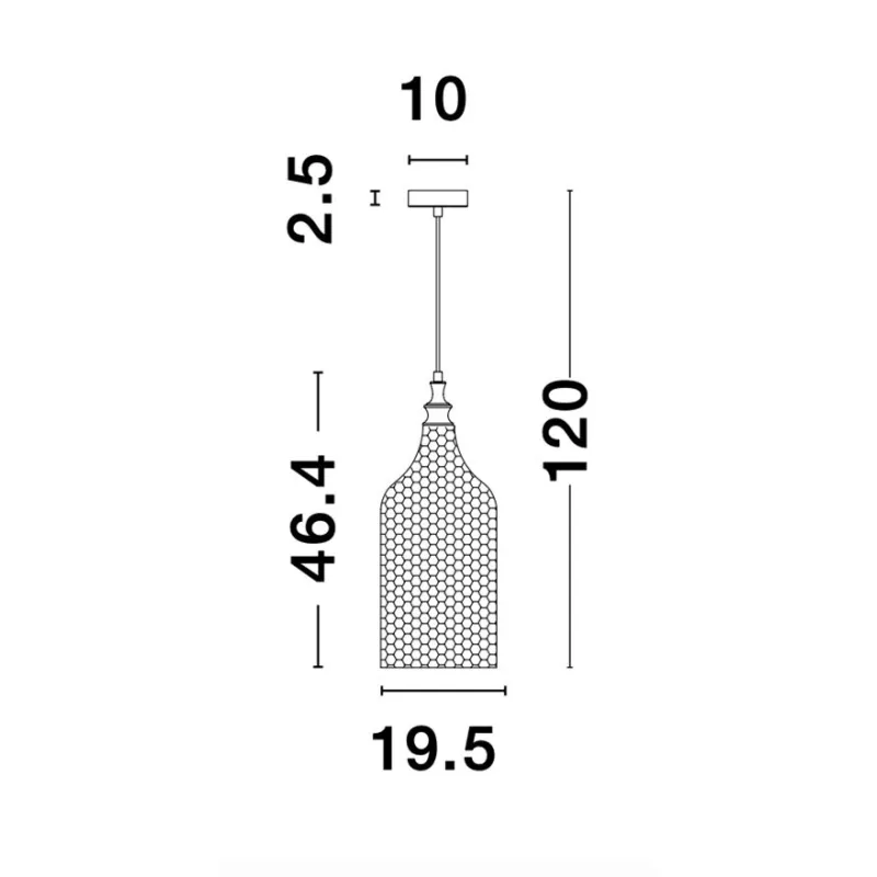 Pendul BOHO Nova Luce Modern, E27, 8040402, Grecia