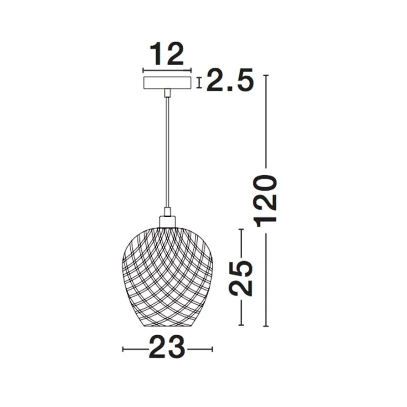 Pendul SCARLET Nova Luce Modern, E27, 9142499, Grecia