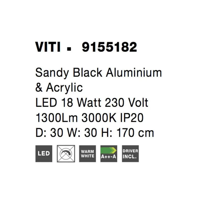 Lampadar Tehnic VITI Nova Luce Modern, Led, 9155182, Grecia