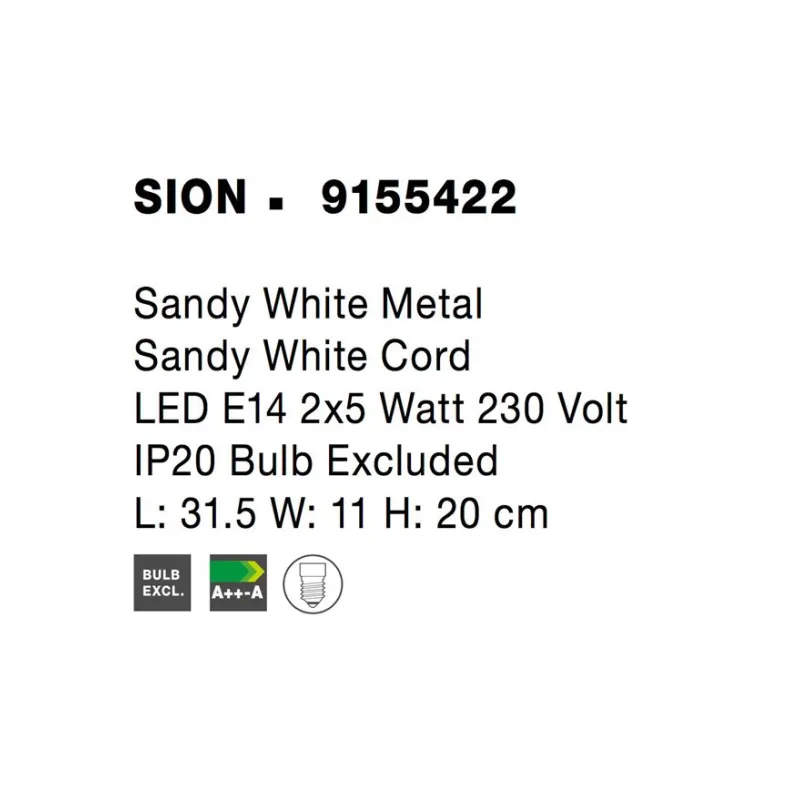 Plafoniera SION Nova Luce Modern, E14, 9155422, Grecia