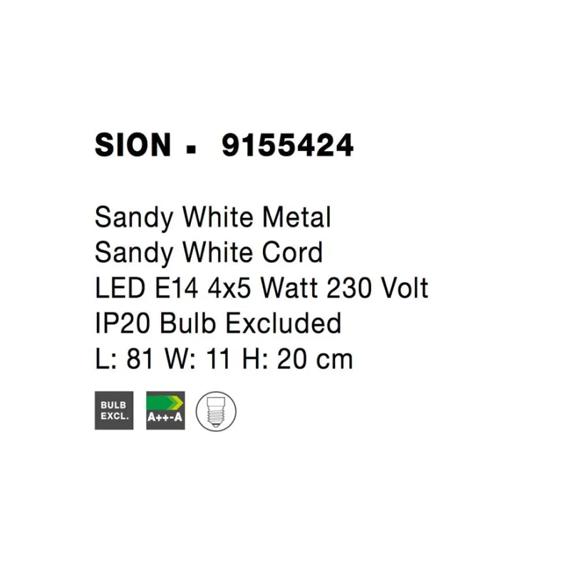 Plafoniera SION Nova Luce Modern, E14, 9155424, Grecia